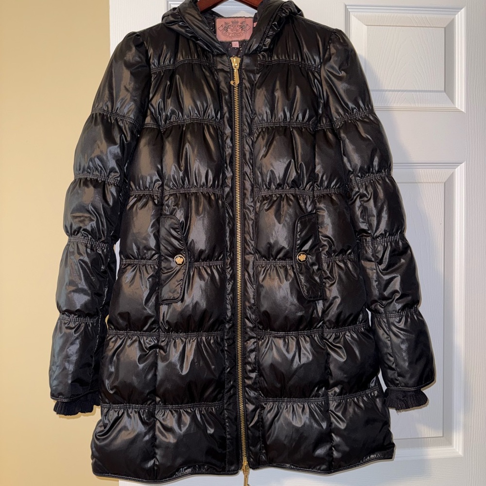 Juicy Couture Black Down Puffer Coat